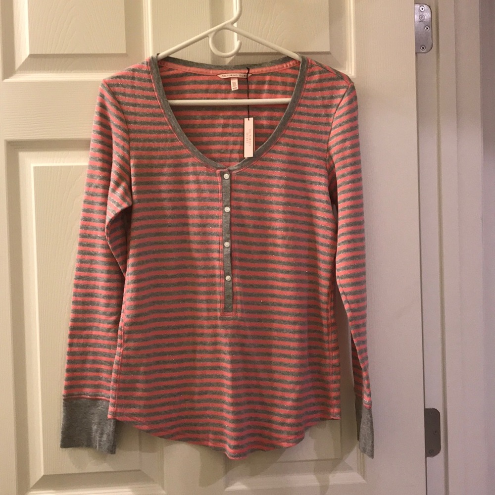 💖Top Only💖 Victoria Secret Ribbed Sleep Henley